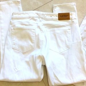 Lauren white Jeans (2) pair straight and Skinny